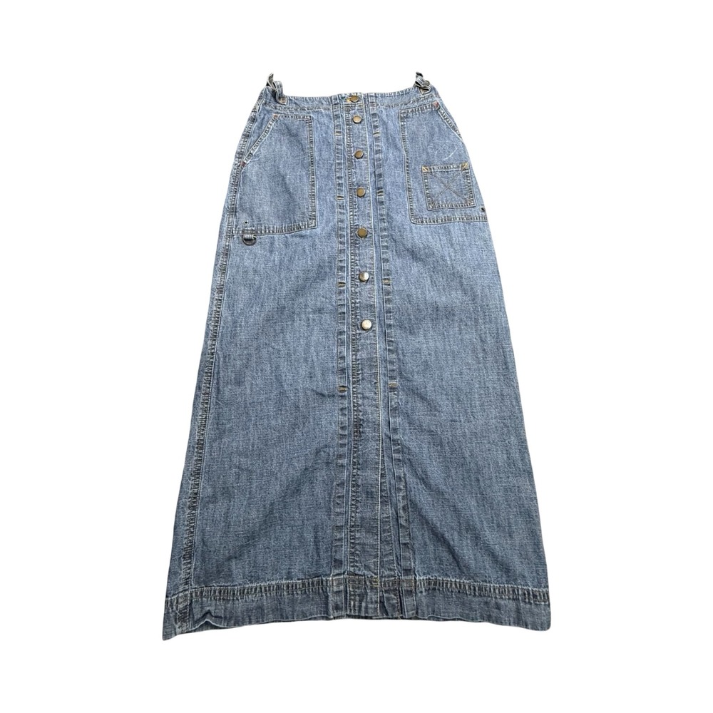Lauren Jeans Co Ralph Lauren Skirt Womens 4P 26x32 Blue Denim Maxi Western